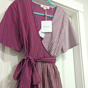 Striped Diane Von Furstenberg Wrap Dress